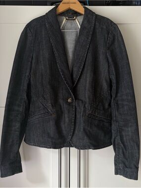 Theory Dark Denim Blazer Jacket